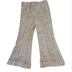 70s Vintage Black‎ White Wool Youth Bell Bottom Flare Pants